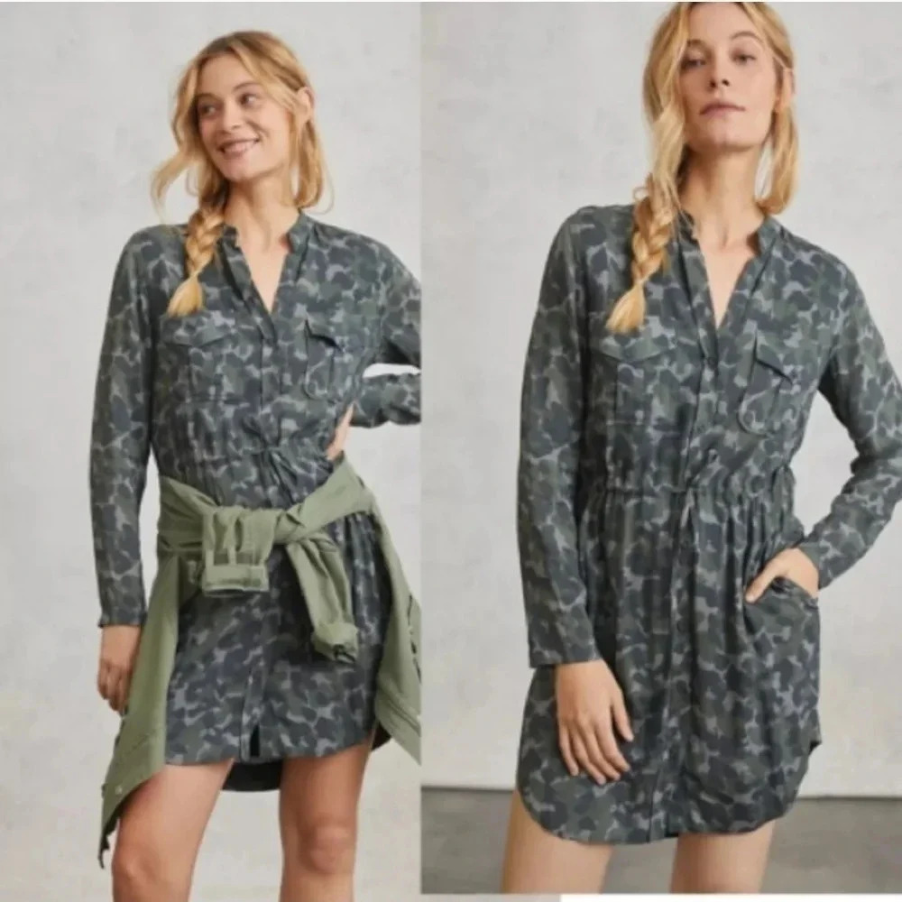 Anthro Cloth and Stone Nina Camo Dress